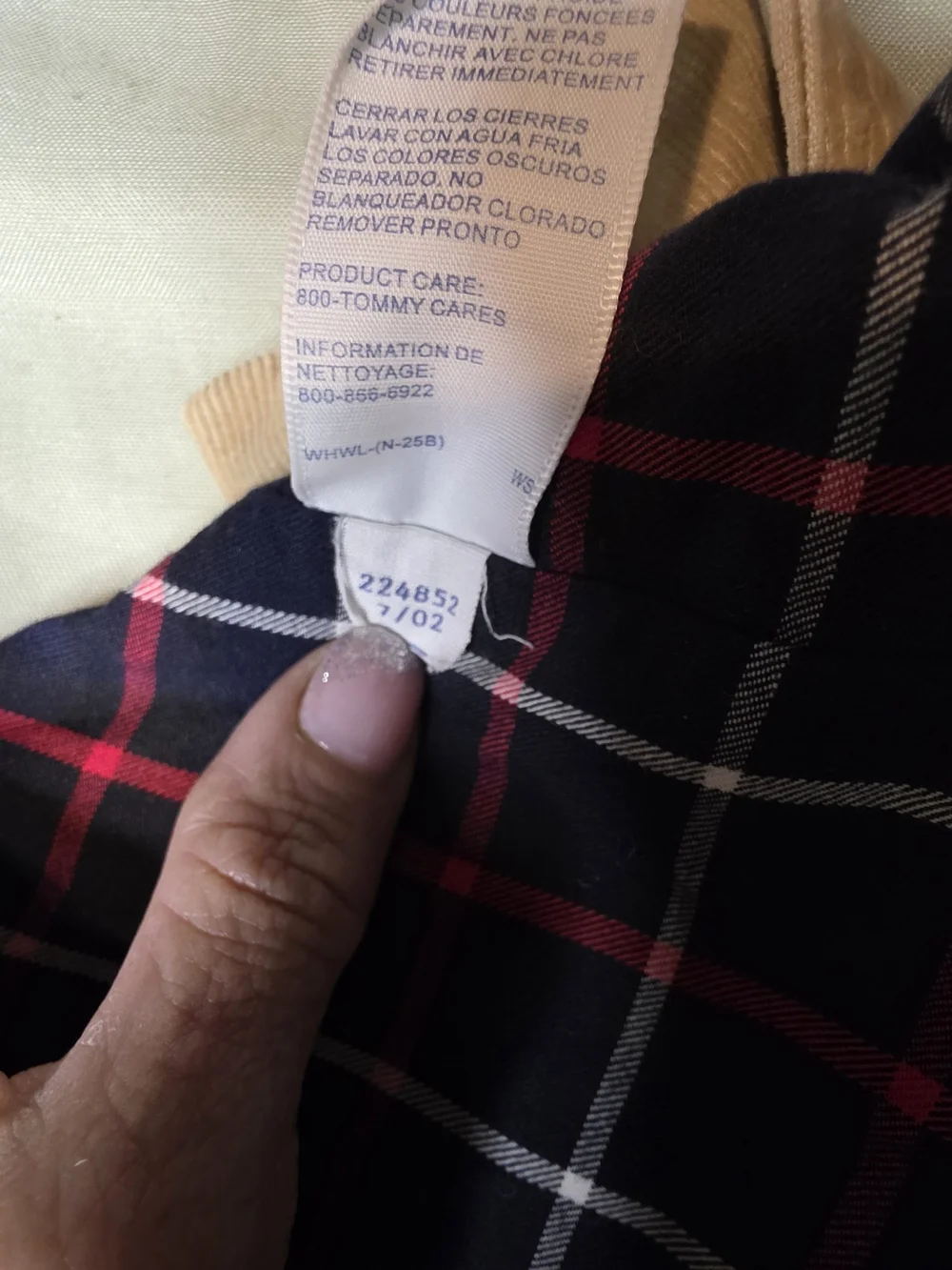 Tommy Hilfiger Y2K Tan Corduroy Long Trench Coat Plaid Lined Women's 4